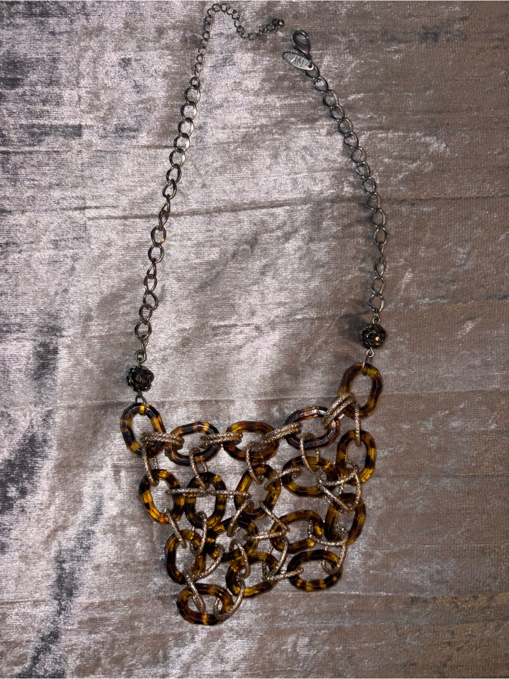 Tortoiseshell Chain Statement Necklace - Women Jewelry